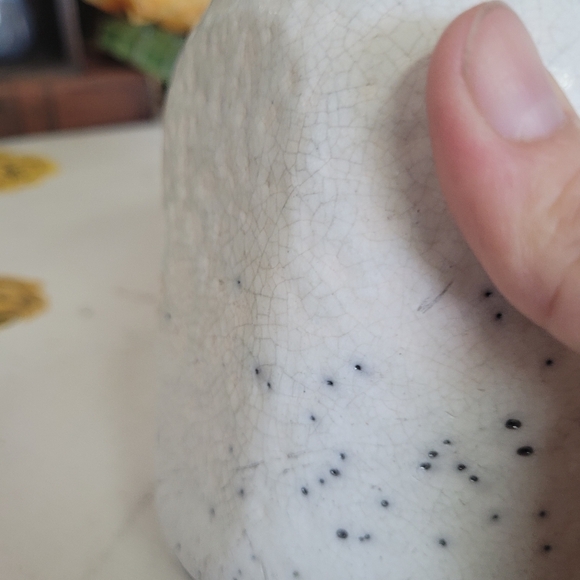 Vintage Raku Sudio Pottery Flower Pot White - Picture 5 of 10